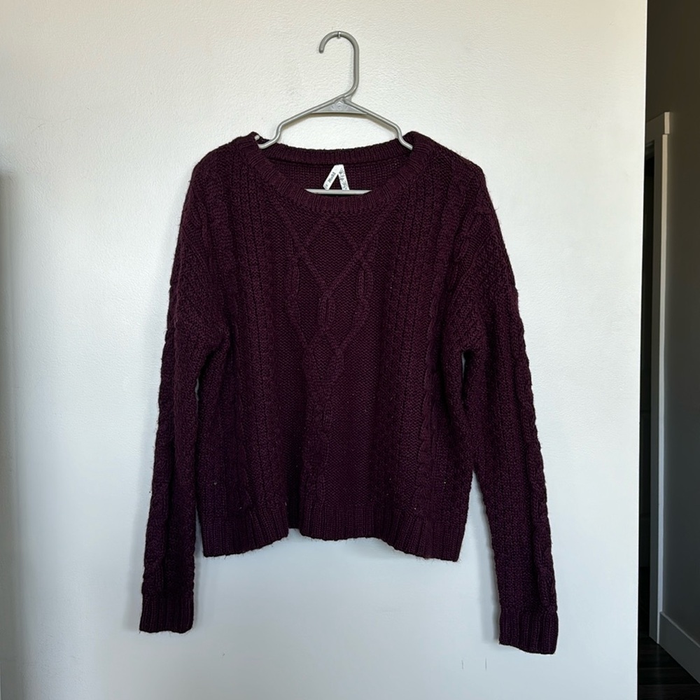 Kohls mudd purple sweater